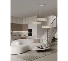 Pendul LED Nova Luce Arietta, 129W, 3000K, 9030 lumeni, D1160 mm, Hmax 2100 mm, nichel, dimabil Triac