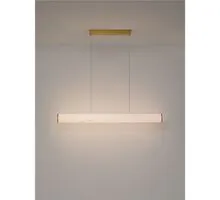 Pendul LED Nova Luce Nolia, 35W, 3000K, 2374 lumeni, L1000 mm, Hmax 1200 mm, auriu, alama, dimabil Triac