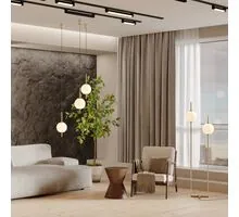Pendul LED Maytoni The Sixth Sense, 7W, 3000K, 500 lumeni, D180 mm, Hmax 3570 mm, alama, alb, negru