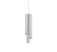 Pendul LED Ideal Lux Dorica, 27W, 3000K, 1560 lumeni, D95 mm, Hmax 2490 mm, alb, dimabil Dali Push