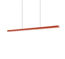 Pendul LED Ideal Lux Dorica, 35W, 3000K, 1240 lumeni, L1400 mm, Hmax 2185 mm, portocaliu, negru, dimabil Dali Push