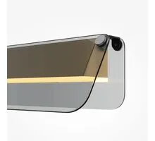 Aplica LED Maytoni Flat, 10W, 3000K, 1150 lumeni, H82 mm, alama, negru, crom, fumuriu