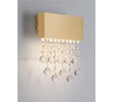 Aplica LED Nova Luce Crista, 15W, 3500K, 742 lumeni, L300 mm, H280 mm, auriu, dimabil Triac