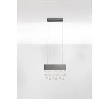 Pendul LED Nova Luce Crista, 20W, 3500K, 1049 lumeni, L400 mm, Hmax 1200 mm, negru, dimabil Triac