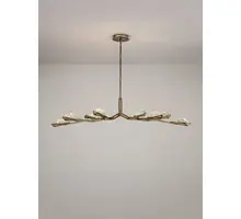 Lustra LED Nova Luce Greta, 44W, 3000K, L1725 mm, H1400 mm, alama antica, dimabil Triac