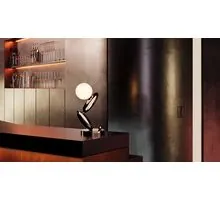 Veioza LED Maytoni Resonance, 6W, 3000K, 600 lumeni, H370 mm,  argintiu, dimabil Touch