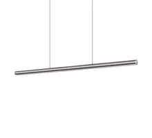 Pendul LED Ideal Lux Dorica, 35W, 3000K, 1280 lumeni, L1400 mm, Hmax 2185 mm, bronz, negru, dimabil Dali Push