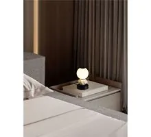 Veioza LED Nova Luce Pallina, 6W, 3000K, 360 lumeni, H220 mm, alb, gri, negru, touch dimabil