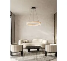 Pendul LED Nova Luce Valley, 30W, 3000K, 1950 lumeni, D655 mm, Hmax 1800 mm, negru, dimabil Triac