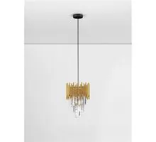 Pendul Nova Luce Rilva, 1xE14 max. 5W, D240 mm, Hmax 1670 mm, auriu, negru