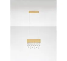 Pendul LED Nova Luce Crista, 20W, 3500K, 1049 lumeni, L400 mm, Hmax 1200 mm, auriu, dimabil Triac