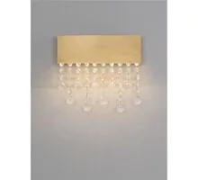 Aplica LED Nova Luce Crista, 15W, 3500K, 742 lumeni, L300 mm, H280 mm, auriu, dimabil Triac