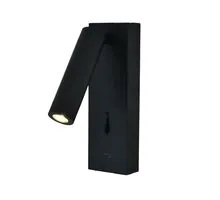 Aplica tip spot LED Mantra Tarifa III, 3W, 3000K, 210 lumeni, H180 mm, negru, USB type C