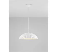 Pendul Nova Luce Ammos, 1xE27 max. 12W, D500 mm, Hmax 2000 mm, alb
