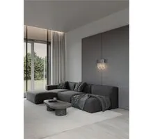 Aplica LED Nova Luce Crista, 15W, 3500K, 742 lumeni, L300 mm, H280 mm, negru, dimabil Triac