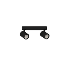 Plafoniera tip spot AZzardo Exo, 2xGU10, negru, rotund, IP20