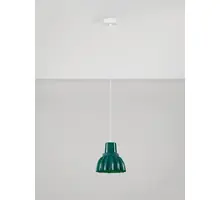 Pendul Nova Luce Picco, 1xE14 max. 5W, D160 mm, Hmax 2220 mm, alb, verde