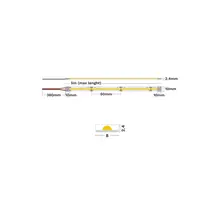 Banda LED COB Nova Luce Vida Slim, 8W/m, 3000K, 24V, 10 mm, L5000 mm, IP65