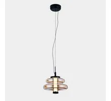 Pendul LED ACB Sira, 9.5W, 2700K, 855 lumeni, D250 mm, Hmax 3000 mm, chihlimbar, negru