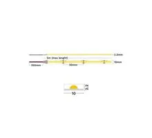 Banda LED COB Nova Luce Vida Essential, 12W/m, 3000K, 24V, 10 mm, L5000 mm, IP20