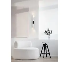 Aplica LED Nova Luce Brillia, 11W, CCT Switch 2700-3000-4000K, 380 lumeni, H600 mm, negru