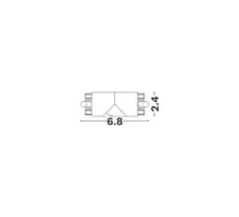 Element de conectare tip L sina slim magnetica Shallow Nova Luce, alb
