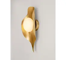 Aplica LED Nova Luce Malory, 5W, 3000K, H325 mm, alb, auriu