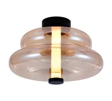 Aplica / plafoniera LED ACB Sira, 14.5W, 2700K, 1315 lumeni, D350 mm, chihlimbar, negru