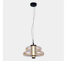 Pendul LED ACB Sira, 14.5W, 2700K, 1315 lumeni, D350 mm, Hmax 3000 mm, chihlimbar, negru
