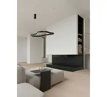 Pendul LED Nova Luce Dussa, 61W, 3000K, 3364 lumeni, 1200x660 mm, Hmax 1500 mm, negru, dimabil Triac, IP20
