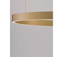 Pendul LED Nova Luce Elowen, 77W, 3000K, 3326 lumeni, D800 mm, Hmax 1500 mm, auriu, dimabil Triac, IP20