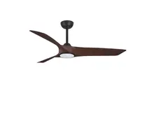 Plafoniera LED cu ventilator Nova Luce Fargo, 17W, CCT 3000/4000/6500K, 883 lumeni, D1320 mm, H422 mm, maro, negru telecomanda, IP20, ventilator 28W, 6 viteze
