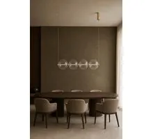 Pendul LED Aromas del Campo Ludo, 30W, 2700K, 1520 lumeni, L1275 mm, Hmax 3000 mm, auriu / aged gold, dimabil Triac