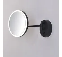 Oglinda LED ACB Boan, 7W, switch 3000K-4000K, x5 magnifier, 735 lumeni, negru, IP44
