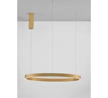 Pendul LED Nova Luce Elowen, 77W, 3000K, 3326 lumeni, D800 mm, Hmax 1500 mm, auriu, dimabil Triac, IP20