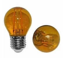 Bec LED Lumen E27, sferic, 2W, portocaliu