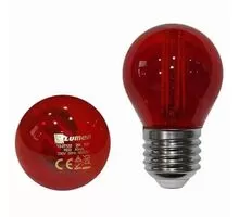 Bec LED Lumen E27, sferic, 2W, rosu