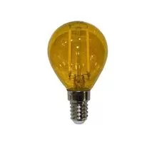 Bec LED Lumen E14, sferic, 2W, portocaliu