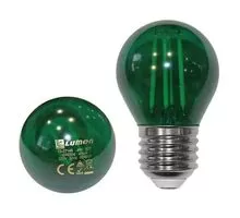 Bec LED Lumen E27, sferic, 2W, verde
