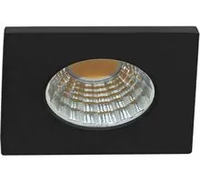 Spot fix LED incastrat AZzardo Fill Square, 5W, 4000K, negru, patrat, IP20