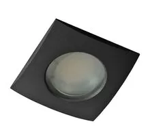 Spot fix incastrat AZzardo Ezio, 1xGU10, negru, patrat, IP54
