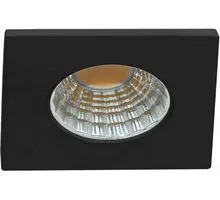 Spot fix LED incastrat AZzardo Fill Square, 5W, 3000K, negru, patrat, IP20