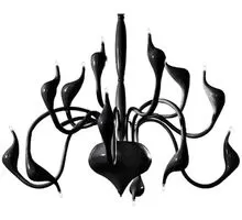 Lustra AZzardo Snake, 12xG4, negru