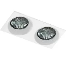 Spot fix incastrat AZzardo Ivo 2, 2xGU10, alb, dreptunghi, IP20