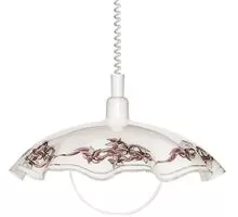 Pendul Eglo Vetro, 1xE27, alb-rosu-maro