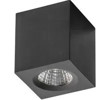 Spot fix LED aplicat AZzardo Nano, 5W, negru, patrat, IP20