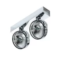Plafoniera tip spot AZzardo Jerry 2 12V, 2xxG53 tip QR111, crom, rotund, IP20