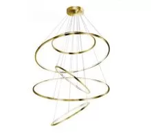 Pendul LED AZzardo Wheel XXL, 190W, auriu, dimabil