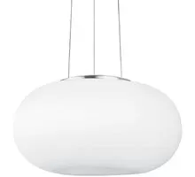 Pendul Eglo Optica, 2xE27, alb-nichel satinat