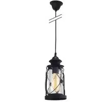 Pendul Eglo Bradford, 1xE27, negru-transparent